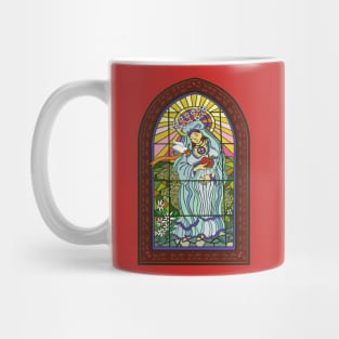 Way Cool Mother Mary Stained Glass Window Mug